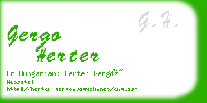 gergo herter business card